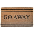 thumbnail image 2 of HomeRoots 555482 18 x 30 in. Brown & Black Coir Go Away Outdoor Door Mat, 2 of 5