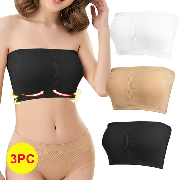 Bra Plus Size for Women's Stretch Strapless Bra,Summer Bandeau Bra,Plus  Size Strapless Bra,Comfort Wireless Bra