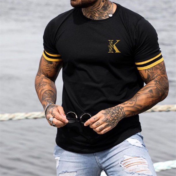 Camiseta Callejera De Los Hombres Vintage Tee Verano Hombre Impresión De Rayas 3d De Manga Corta Todos Días Ropa De Gran Tamaño Camisa 5xl