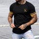 thumbnail image 1 of Camiseta Callejera De Los Hombres Vintage Tee Verano Hombre Impresión De Rayas 3d De Manga Corta Todos Días Ropa De Gran Tamaño Camisa 5xl, 1 of 4