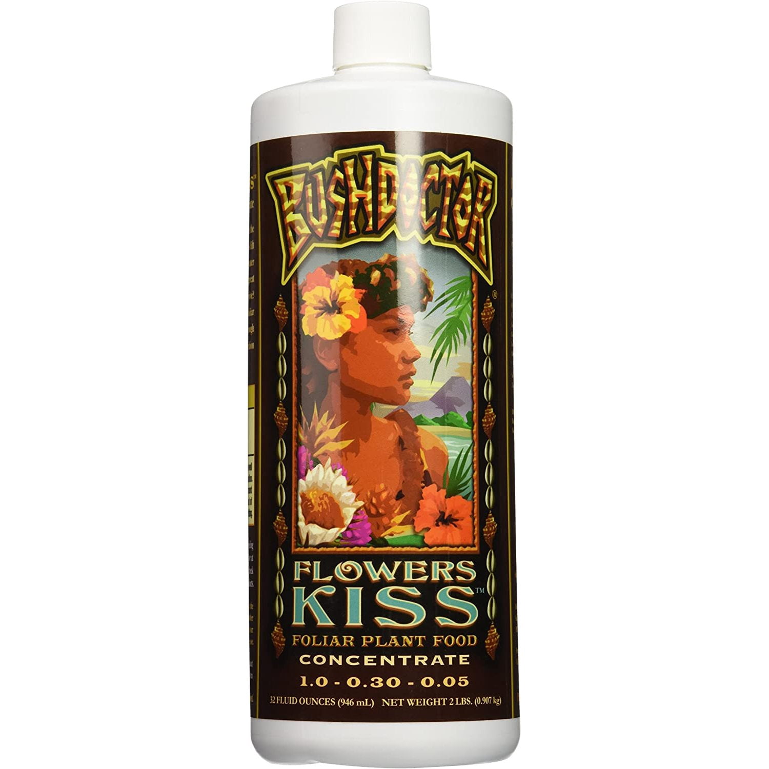FX14089 86176 Fox Farm Bushdoctor Flowers Kiss, 1Quart, Brown/A, This