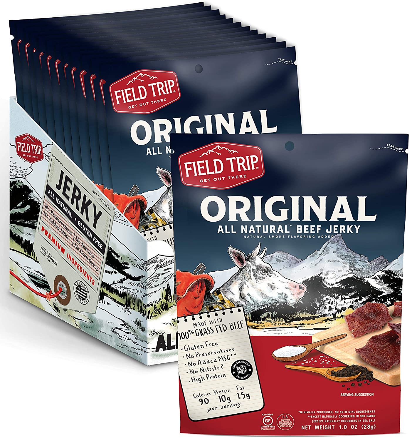 Field Trip Beef Jerky Gluten Free Jerky, Low Carb, Healthy High