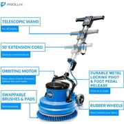 Prolux Core 15 in. Loaded Commercial Light Hand-Driven Floor Buffer Scrubber