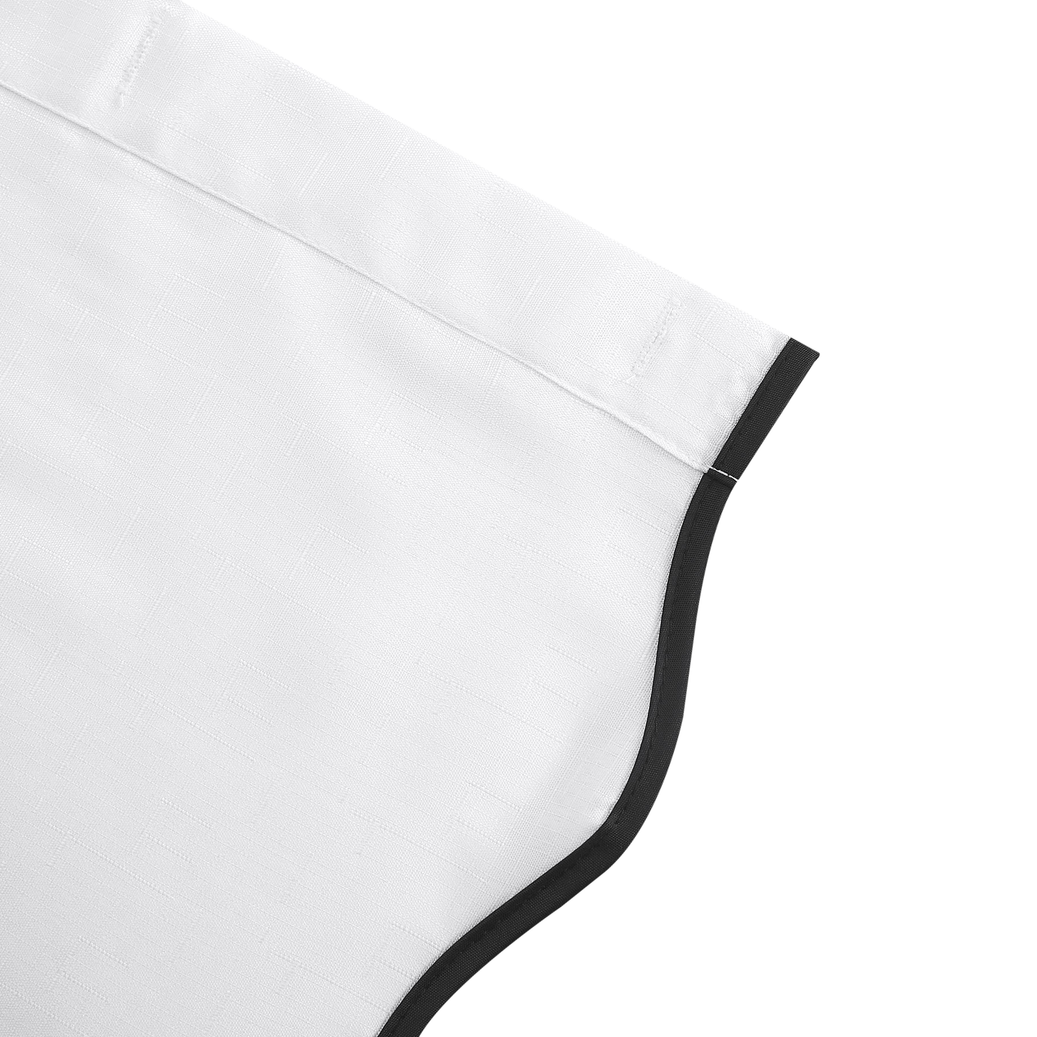 Mainstays 14 Piece Black and White Scallop Shower Curtain Set – 72" x 72" Faux Linen Fabric, Waterproof PEVA Liner & Metal Hooks, Machine Washable
