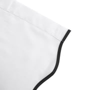 Mainstays 14 Piece Black and White Scallop Shower Curtain Set – 72 x 72 Faux Linen Fabric, Waterproof PEVA Liner & Metal Hooks, Machine Washable