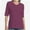 Burgundy, variant on Women's V Neck T Shirts Basic Summer Tees Casual Half Sleeve Tops