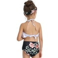 thumbnail image 3 of TAIAOJING Toddler Baby Girls Swimsuit Baby Kids Little Girls Ruffles Floral Print Two Pieces Swimsuit Bathing Suit Beach Wear Swimwear Bikini Set 2-12Y, 3 of 4