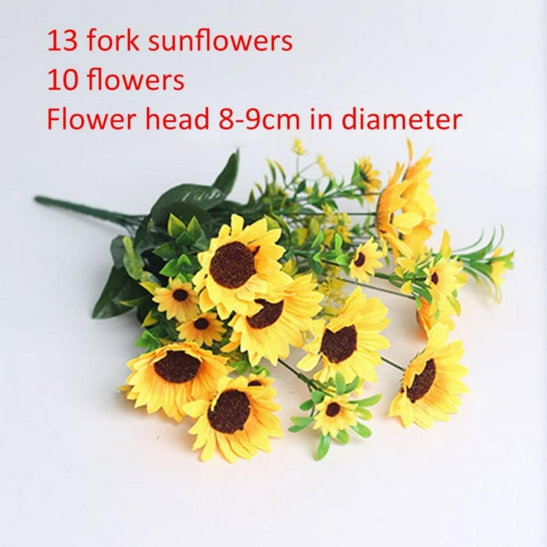 Small cheap artificial sunflowers