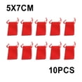 thumbnail image 4 of Girlsshop 10 Drawstring Velvet Jewelry Bags Wedding Party Favor Pouch Red ,5x7cm, 4 of 8