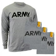 T-Shirt, Soffe, 2 Reflective 'Army', 85/15, L/S, Gray, Size XXL, 3 Pack