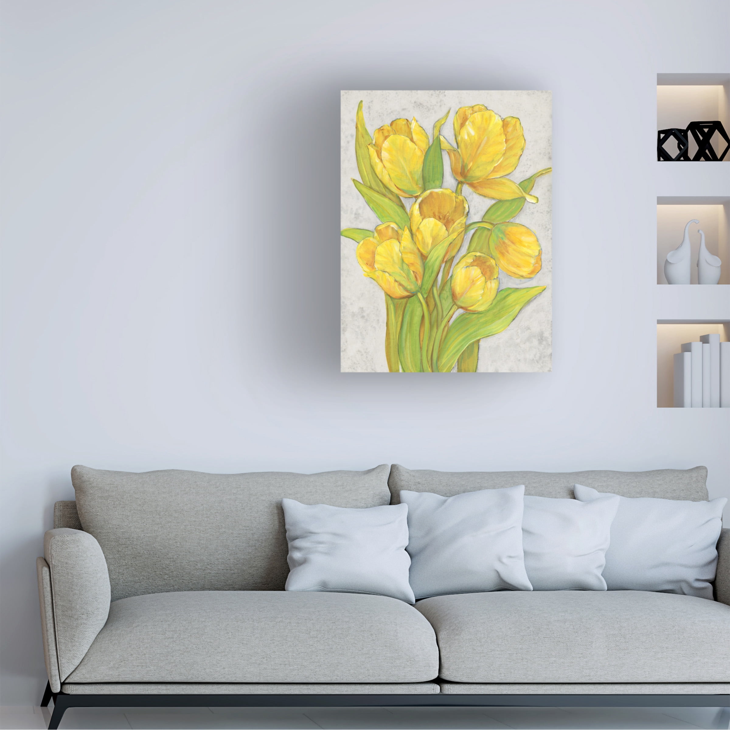 Tim OToole 'Yellow Tulips II' Canvas Art