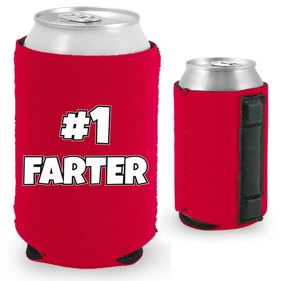 #1 Farter Magnetic Can Coolie (Red)
