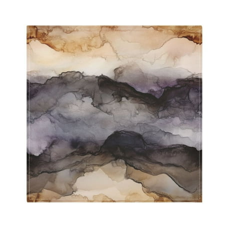 

WOBOGO Dark Brown Marble Cloth Napkins 4 Pieces Soft Elegant Touch Durable Absorbent Quick Drying for Elegant Dining