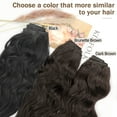 thumbnail image 3 of Extensiones de cabello sintético con clip, postizos ondulados largos y gruesos, extensiones de cabello de fibra negra natural de 20 pulgadas TUNC Sencillez, 3 of 5