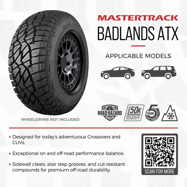 Mastertrack Badlands ATX 225/60R18 100H All Terrain SUV/CUV Tire