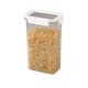 thumbnail image 2 of Recipiente hermético para almacenar alimentos | Organizador transparente para cereales y despensa de 2,3 l | Plástico sin BPA para harina, arroz y refrigerios | Organizador compacto para cocina y, 2 of 5
