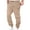 Khaki, variant on fartey Men Plus Size Fleece Sweatpant Casual Thermal Cozy Elastic Waisted Joggers Pant With Drawstring Pockets Athletic Sports Workout Trousers, S-4XL