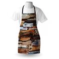 thumbnail image 3 of Driftwood Apron Wooden Theme Driftwood and Knotty Planks in the Vintage Style Design Digital Image, Unisex Kitchen Bib Apron with Adjustable Neck for Cooking Baking Gardening, Brown, by Ambesonne, 3 of 3
