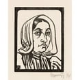 thumbnail image 2 of Simon Moulijn 20x24 Gold Ornate Framed and Double Matted Museum Art Print Titled - Head of a Woman with Hood (1914), 2 of 4