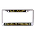 thumbnail image 1 of U.S. Army Disabled Veteran With Logo Chrome License Plate Frame, 1 of 1