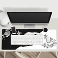 thumbnail image 3 of Black and White Cherry Blossom Yin and Yang Koi Extended Professional Gaming Mouse Pad 31.5x11.8inch, Non-Slip Computer Mouse Pad Waterproof Keyboard Pad Desk Mat, 3 of 6