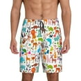 thumbnail image 2 of Rocae Animals for Men's Soft Sleep Pajama Shorts, Waistband and Pockets, 2 of 9