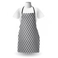thumbnail image 3 of Abstract Apron, Art Deco Composition of Geometric Motifs and Shapes in Monochrome Greyscale, Unisex Kitchen Bib with Adjustable Neck for Cooking Gardening, Adult Size, Dark Grey Pearl, by Ambesonne, 3 of 4