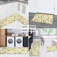 thumbnail image 6 of 2 Piece Lemons Print Rug Kitchen Rug Set, Decor Kitchen Rugs, Absorbent Non-Slip Washable Floor Mats, Home Indoor Runner Rugs 17"x47"+17"x30", 6 of 7