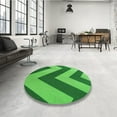 thumbnail image 3 of Ahgly Company Indoor Round Patterned Green Area Rugs, 4' Round, 3 of 6
