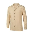 thumbnail image 3 of Coduop Mens Button Down Shirts Long Sleeve Ultrathin Casual Shirts Beach Hawaiian Lapel Shirts, 3 of 7