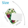 thumbnail image 4 of Square 2Pack PU Leather Tropical Plants Rosy Cruise Luggage Tag with Privacy Cover and Stainless Steel Ring - Suitable for Travel Handbags Backpacks Luggage Tags, 4 of 6
