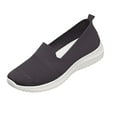 thumbnail image 2 of Womens Slip On Loafers Comfortable Walking Shoes Breathable Mesh Upper All-Day Cushion Lightweight Casual Shoes with Flexible Sole Dark Gray,Size 37, 2 of 8