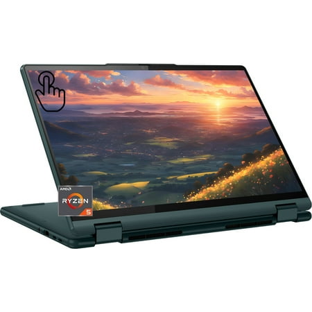 Lenovo Yoga 6 2-in-1 Laptop, 13.3" WUXGA IPS Touchscreen, AMD Ryzen 5 7530U, 8GB RAM, 256GB SSD, AMD Radeon Graphics, Wi-Fi 6, Fingerprint Reader, Backlit Keyboard, Bluetooth, Windows 11 Home