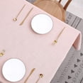 thumbnail image 4 of Lux Faux Linen Table Cloth with Slubby Yarn Textured Weaves Wrinkle Free Anti-Shrink Soft Tablecloth Decorative Table Cover for Outdoor and Indoor Use Rectangle 60 x 102 Inch Blush, 4 of 6