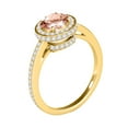 thumbnail image 3 of Aonejewelry 1.35 Ct. Antique Design Halo Morganite and Diamond Engagement Ring In 14k Solid Yellow Gold, 3 of 4