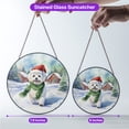 thumbnail image 5 of Hello Winter Maltese Frosty Morning Walk Welcome Snowy Christmas Stained Glass Suncatcher Maltese Dog Lover Gifts Idea Window Hanging Sign Decor - 02018, 5 of 5