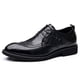 thumbnail image 4 of Zapatos de cuero para hombre, zapatos de vestir de negocios, zapatos casuales, suela suave, transpirables, zapatos de boda para novios jóvenes, 4 of 4