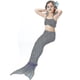 thumbnail image 2 of Traje de baño para niñas, conjunto de Bikini con cola de sirena, trajes de juego de rol, trajes de baño, azul oscuro, 6-7 años, 2 of 5