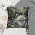 thumbnail image 2 of Qinduosi Farmhouse Pillow Covers Bird Animal Cushion Covers Botanical Scene of A in A Forest Outdoor Pillow Covers for Couch Sofa Bed White, 2 of 5