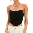 thumbnail image 4 of Women's Bustier Tube Tops Strapless Sleeveless Crop Corset Top, 4 of 8