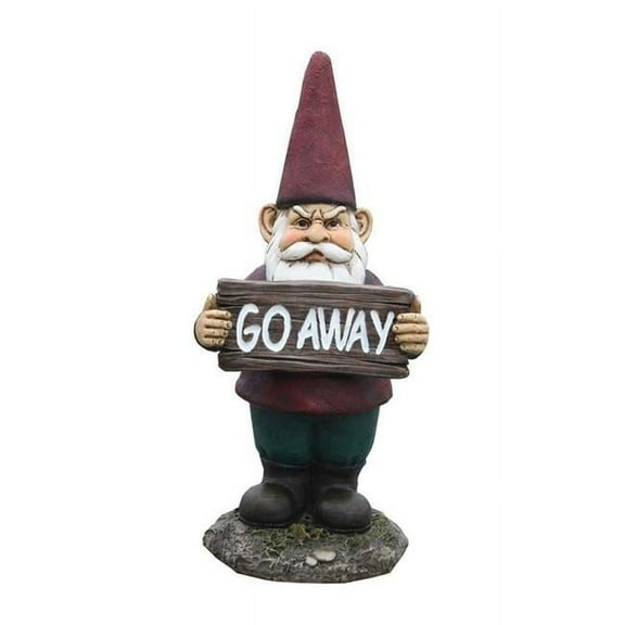 Santas Workshop 30028 9.3 in. Resin Gnome Go Away