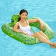thumbnail image 2 of Aqua Leisure 0 Gravity Inflatable Swimming Pool Lounge Float, Green, 2 Pack, 2 of 6