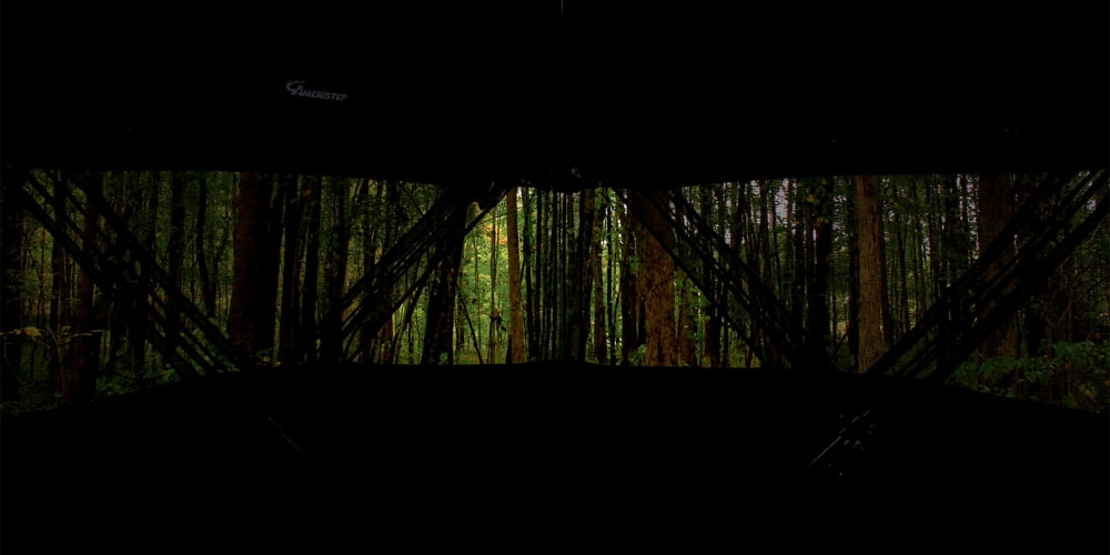 Ameristep Pro Series Extreme View Hub Blind | 3-Person Hunting Blind in Mossy Oak Country DNA Camo