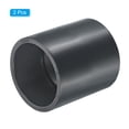 thumbnail image 3 of Unique Bargains UPVC Pipe Fitting 50mm Socket, 2 Pack Straight Coupling, Dark Grey, 3 of 5