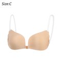 thumbnail image 2 of Pares de sujetador adhesivo Invisible sin tirantes Pushup sujetadores adhesivos para mujeres cubiertas de pezones sujetador de silicona reutilizable en forma de ala con correas para los hombros, 2 of 6
