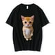 thumbnail image 2 of Camisetas de manga corta para hombre y mujer, ropa de calle de gran tamaño con estampado de El Gato, Meme, triste, Gato llanto, Munchkin, Kitty, a la moda xuanjing  unisex, 2 of 2