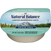 Natural Balance L.I.D. Limited Ingredient Diets Chicken & Sweet Potato Formula in Broth Wet Dog Food, 2.75-Ounce. Tub, 24 Tubs