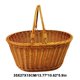 thumbnail image 3 of Cesta de picnic de ratán sintético hecha a mano con asa, cesta de almacenamiento tejida de mimbre para picnic y acampada, soporte para fruta al aire libre, 3 of 3