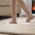 thumbnail image 4 of Soft Fluffy Faux Rabbit Fur Area Rugs, Indoor Decor Mat, 2 x 3 Feet, Beige, 1 Pack, 4 of 7