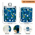 thumbnail image 5 of Yayeee 2 Pack Qtip Holder Bathroom Cotton Swab Canister with Lid Clear Dispenser Set, Blue Abstract, 5 of 6